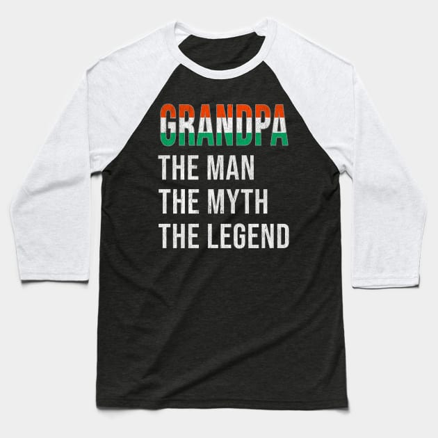 Grand Father Hungarian Grandpa The Man The Myth The Legend - Gift for Hungarian Dad With Roots From  Hungary Baseball T-Shirt by Country Flags